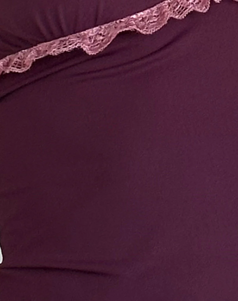 Marjorie Riemchen-Top in Smooth Slinky Berry - Image 5