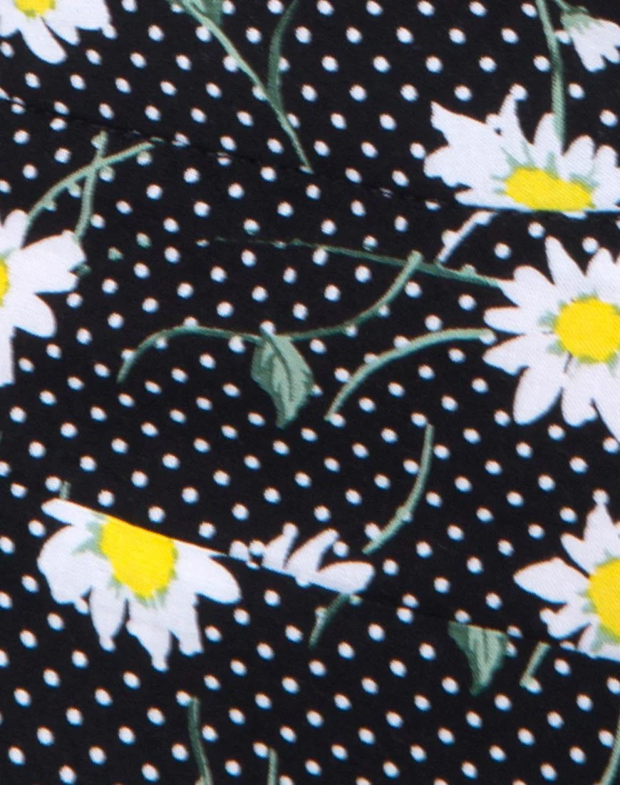 Marleigh Crop Top in Polka Daisy Schwarz - Image 5