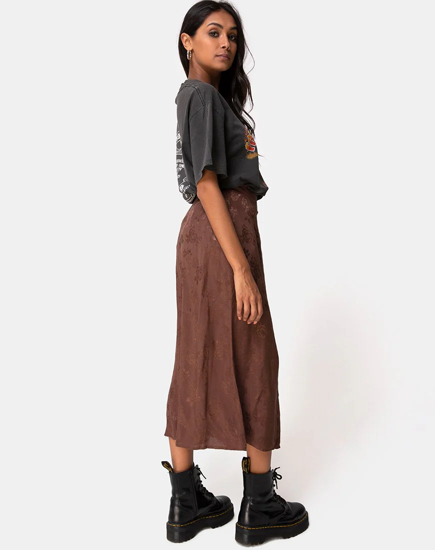 Marni Midirock aus Satin Rose Chocolate - Image 2