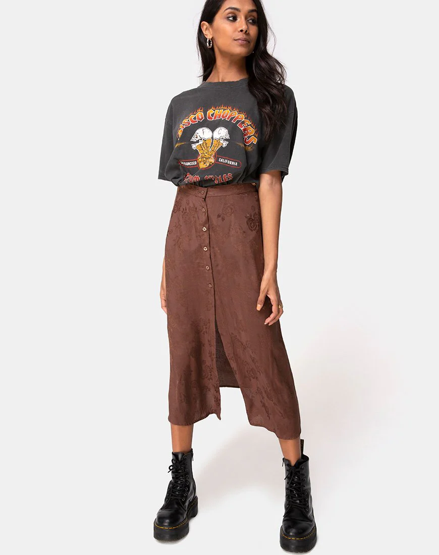 Marni Midirock aus Satin Rose Chocolate - Image 3