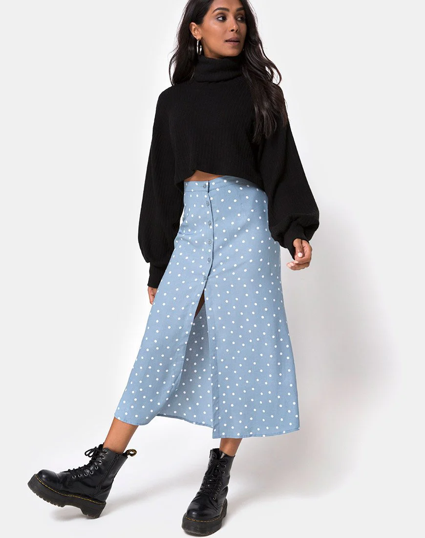 Marni Midirock in Skater Polka Blau - Image 2