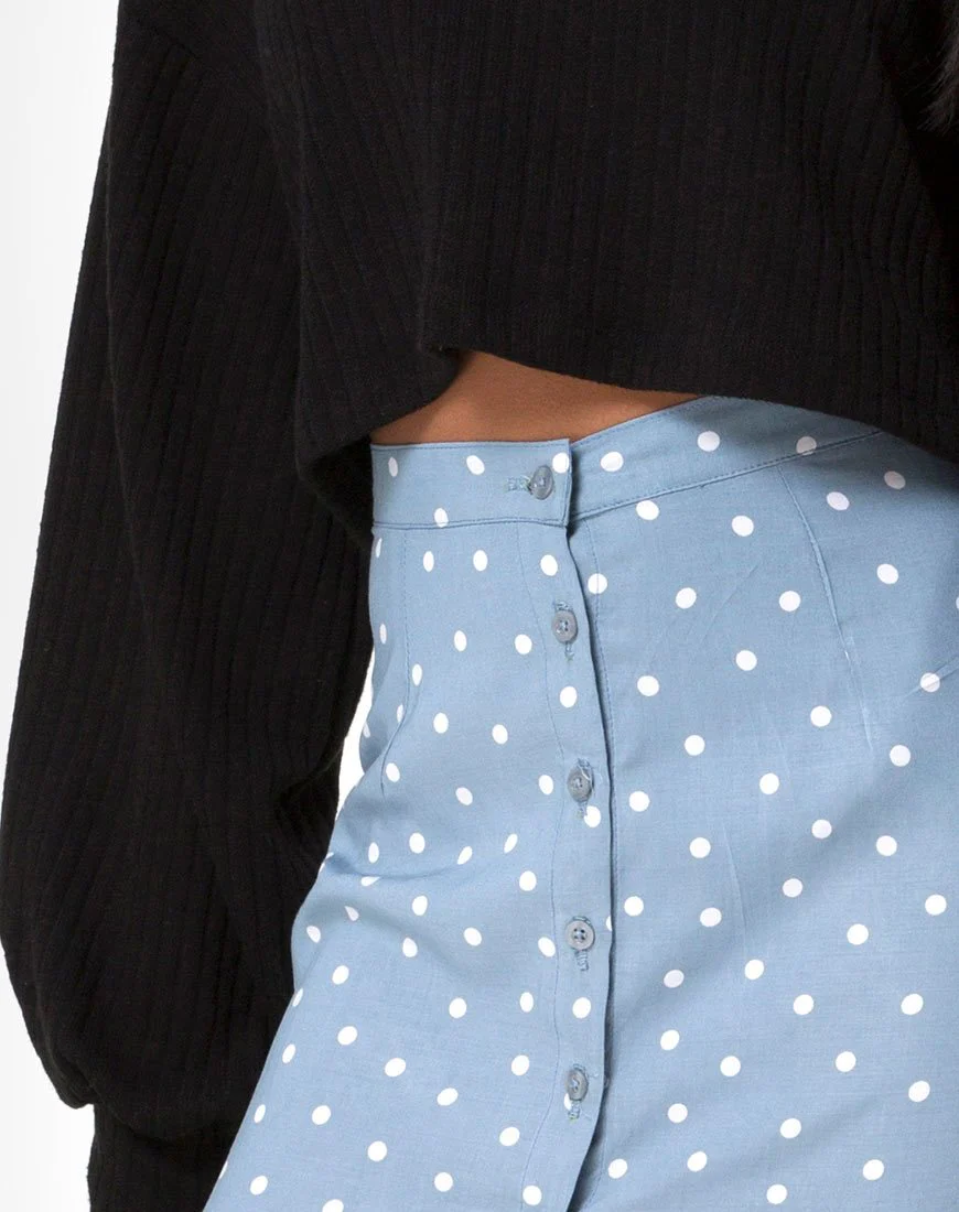 Marni Midirock in Skater Polka Blau - Image 5