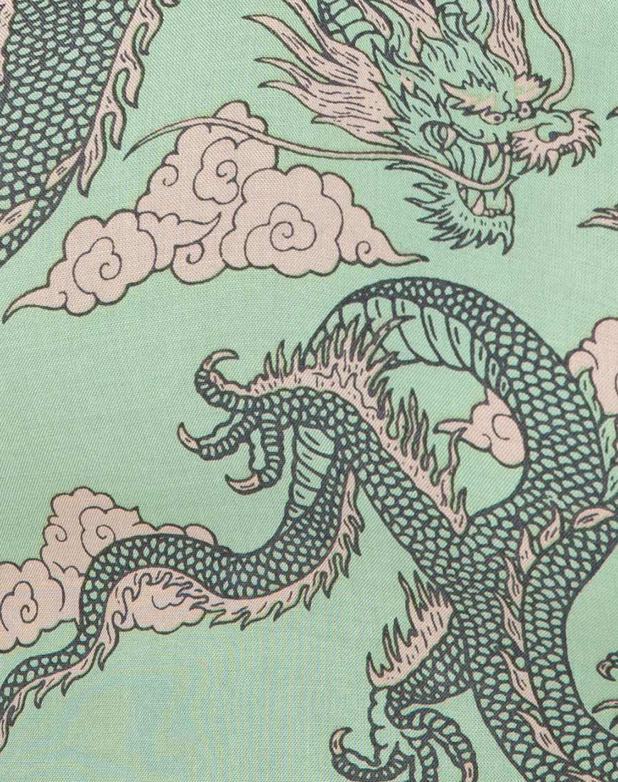 Maudy Crop Top in Chinesischer Drache Neo Mint - Image 8