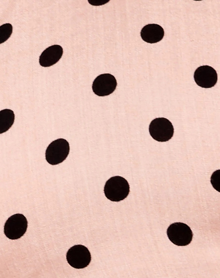 Maudy Crop Top in New Polka Nude Schwarz - Image 5