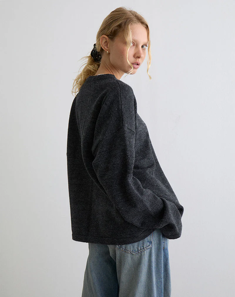 Maureen Strickjacke in Dunkelgrau - Image 4
