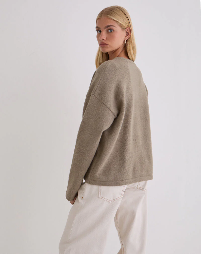 Maureen Strickjacke in Taupe - Image 2
