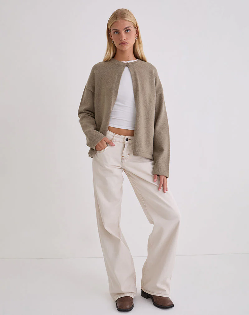 Maureen Strickjacke in Taupe - Image 3