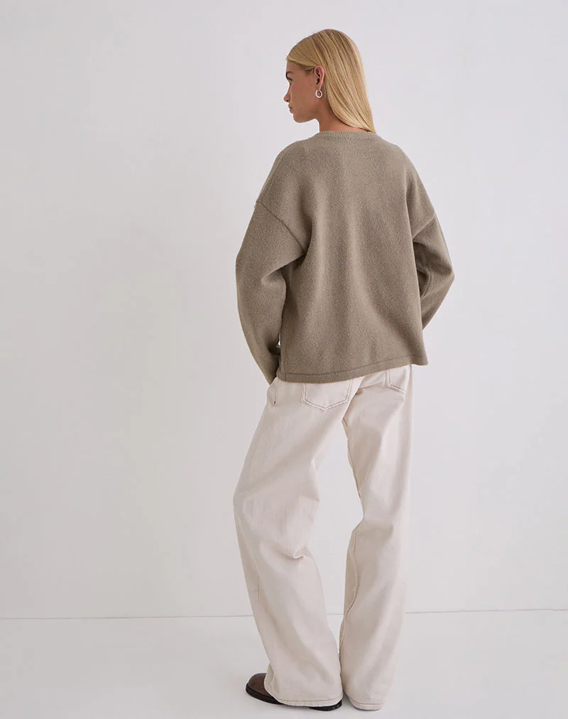 Maureen Strickjacke in Taupe - Image 4