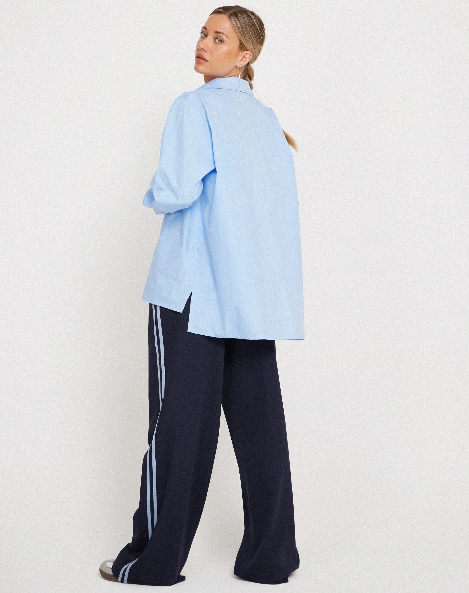 Mavis Button Up Hemd aus Popeline Himmelblau - Image 6