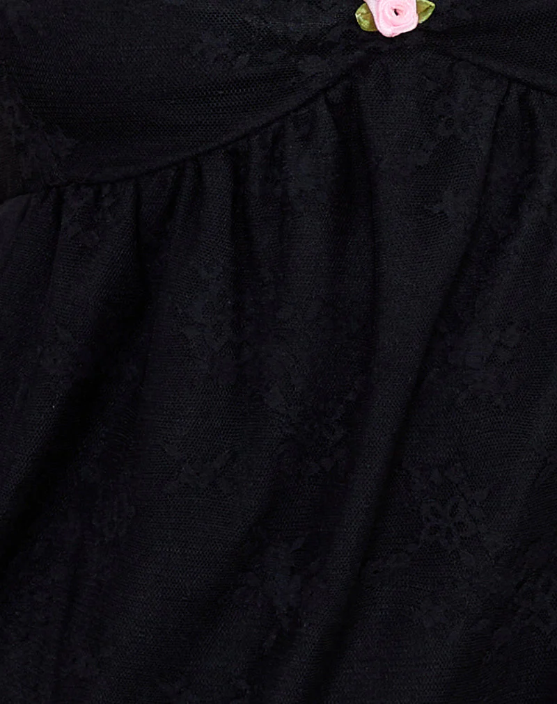 Mavisha Minikleid aus Chiffonspitze Schwarz - Image 6