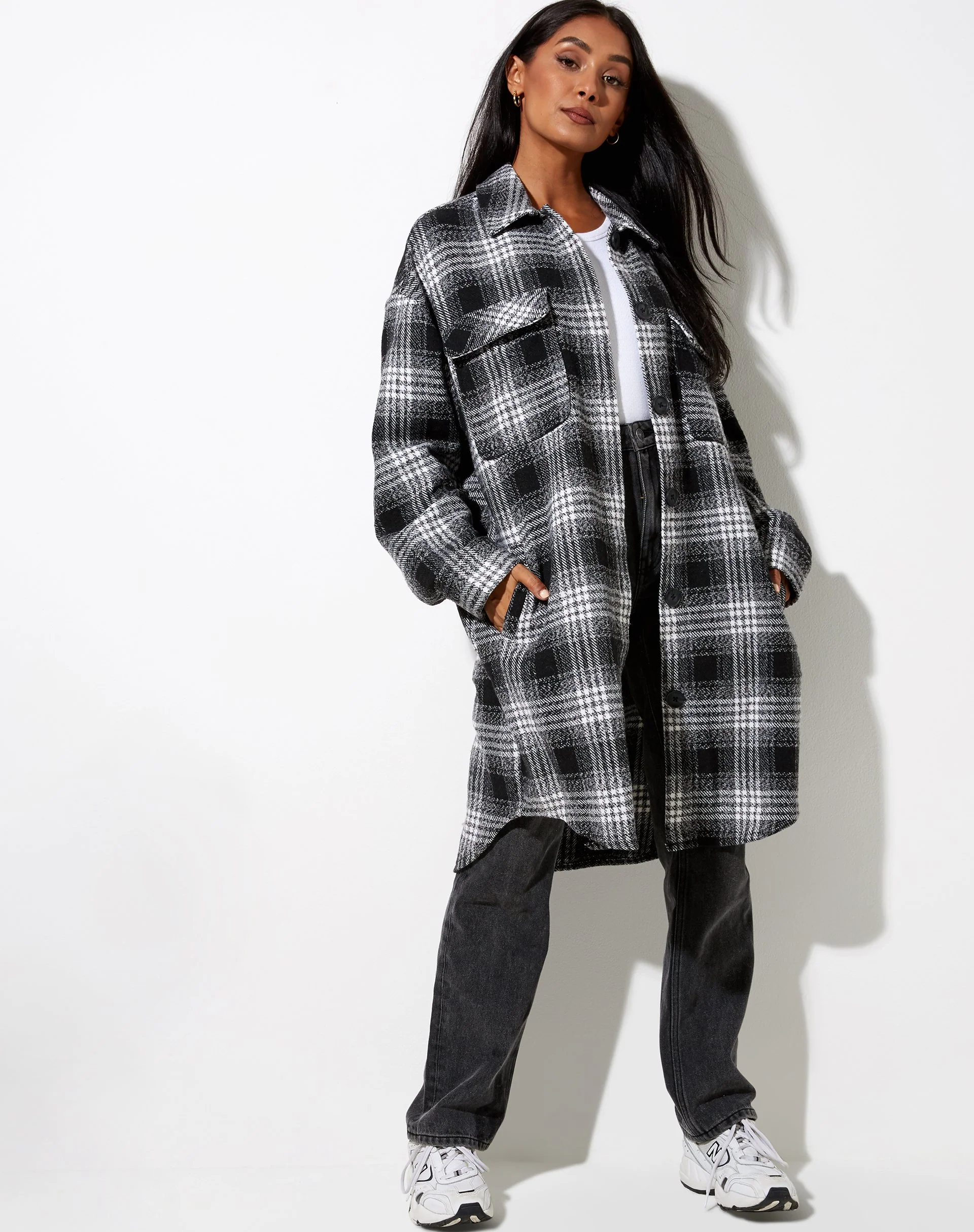 Maxiella Hemd aus schwarzem Karo - Image 3