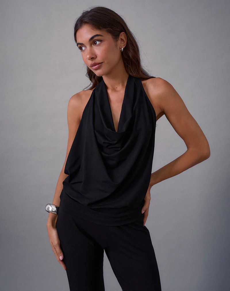 Mayla Rückenfreier Jumpsuit in Schwarz - Image 4