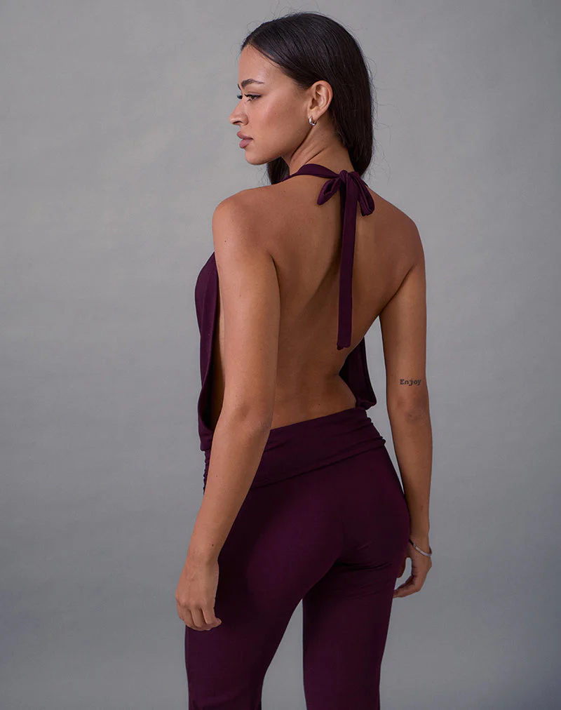 Mayla Rückenfreier Jumpsuit in Fig - Image 4