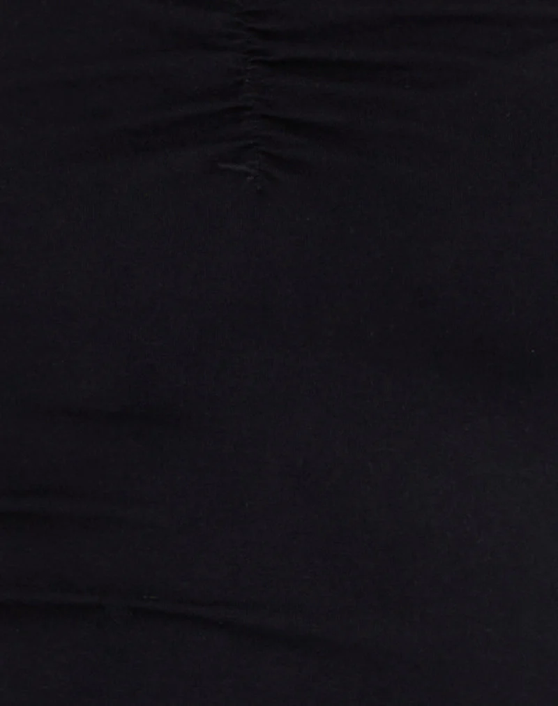 Mayomi Schulterfreies gerüschtes Top in Schwarz - Image 6