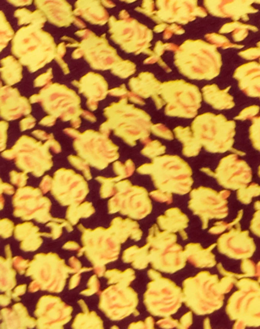 Mazu Oberteil In Ditsy Rose Marigold - Image 5