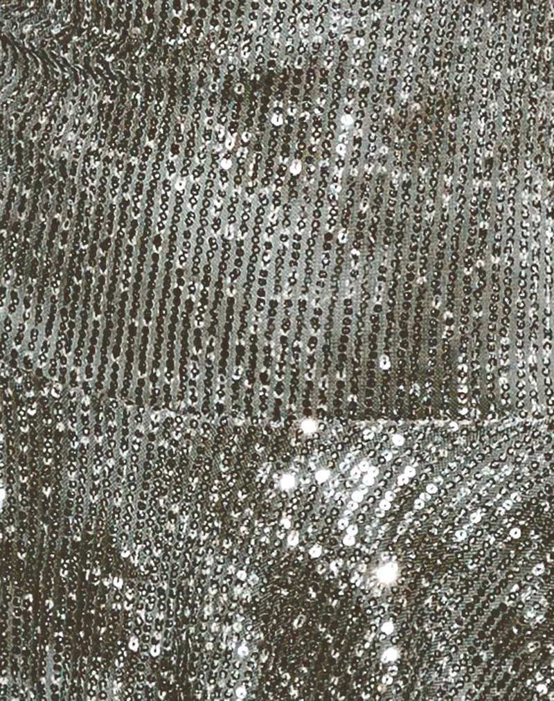 Meden Minikleid aus Pailletten Grün Grau - Image 6
