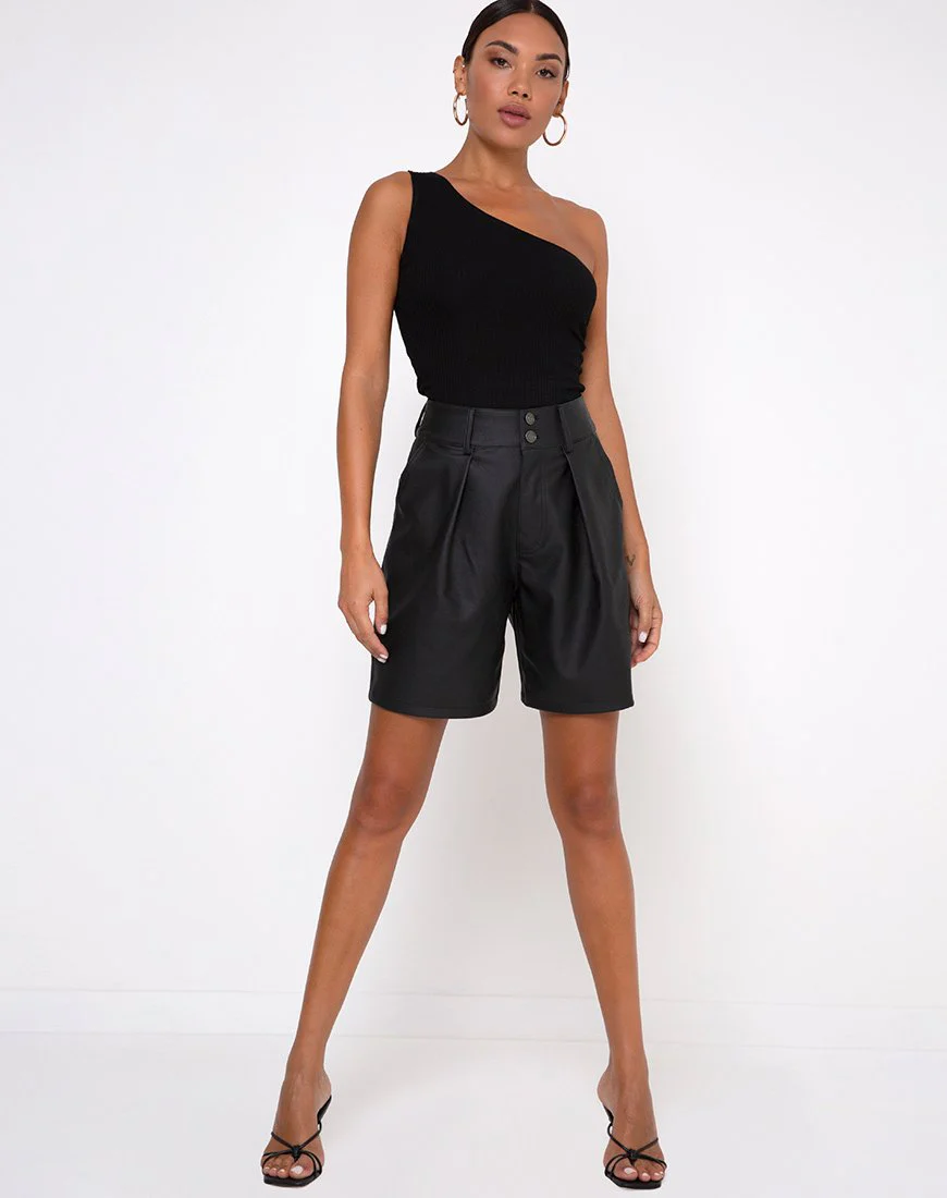 Medi One Shoulder Top in Schwarz - Image 4