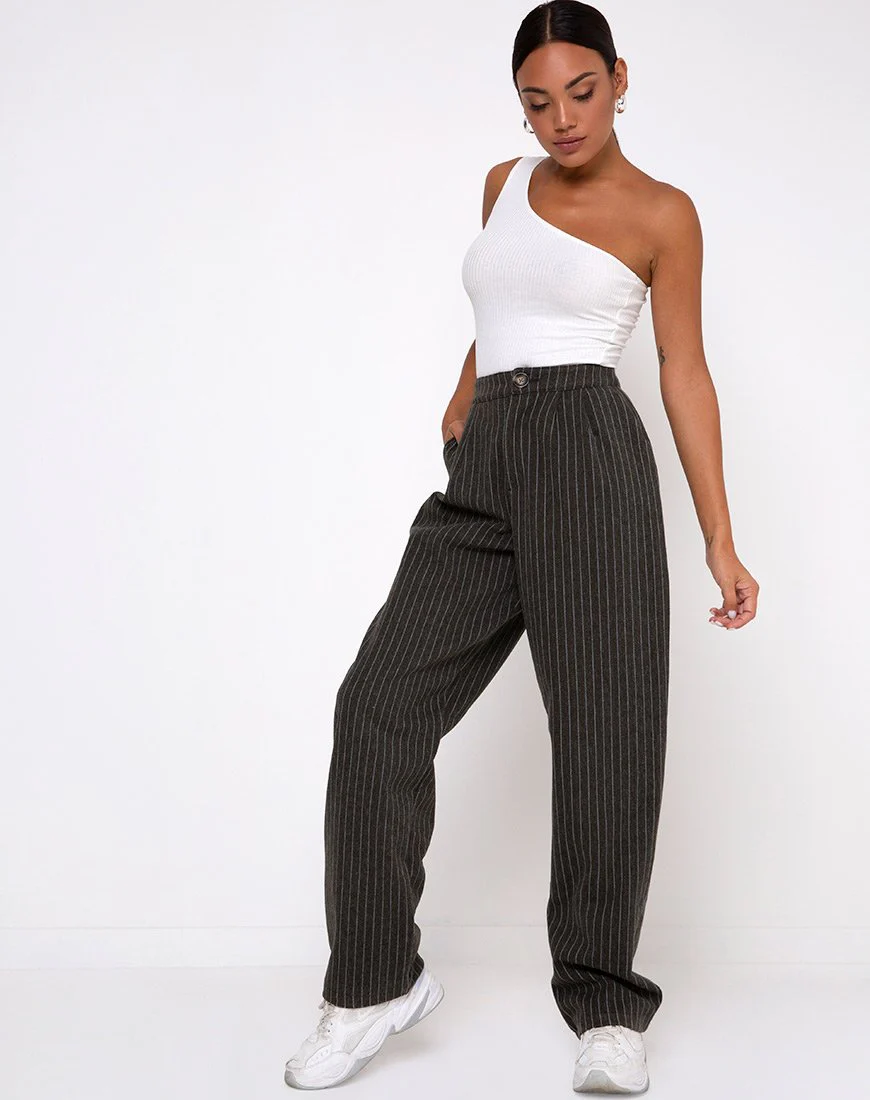 Medi One Shoulder Top in Elfenbein - Image 3