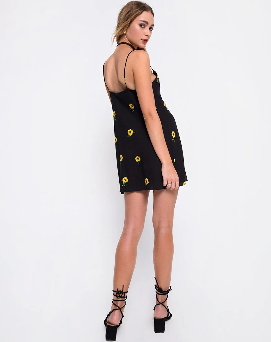 Medina Slip-Kleid in Ditsy Sonnenblume - Image 4