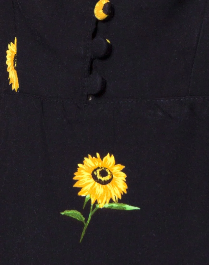 Medina Slip-Kleid in Ditsy Sonnenblume - Image 5
