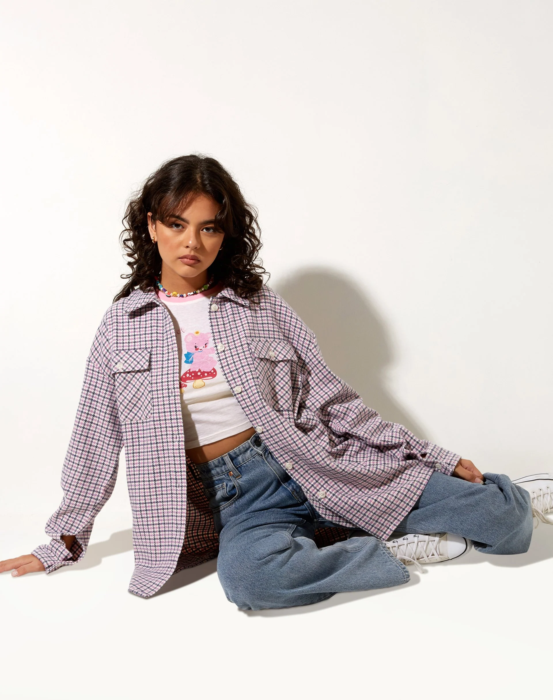 Medita Shirt in Lila, Rosa und Schwarz - Image 4