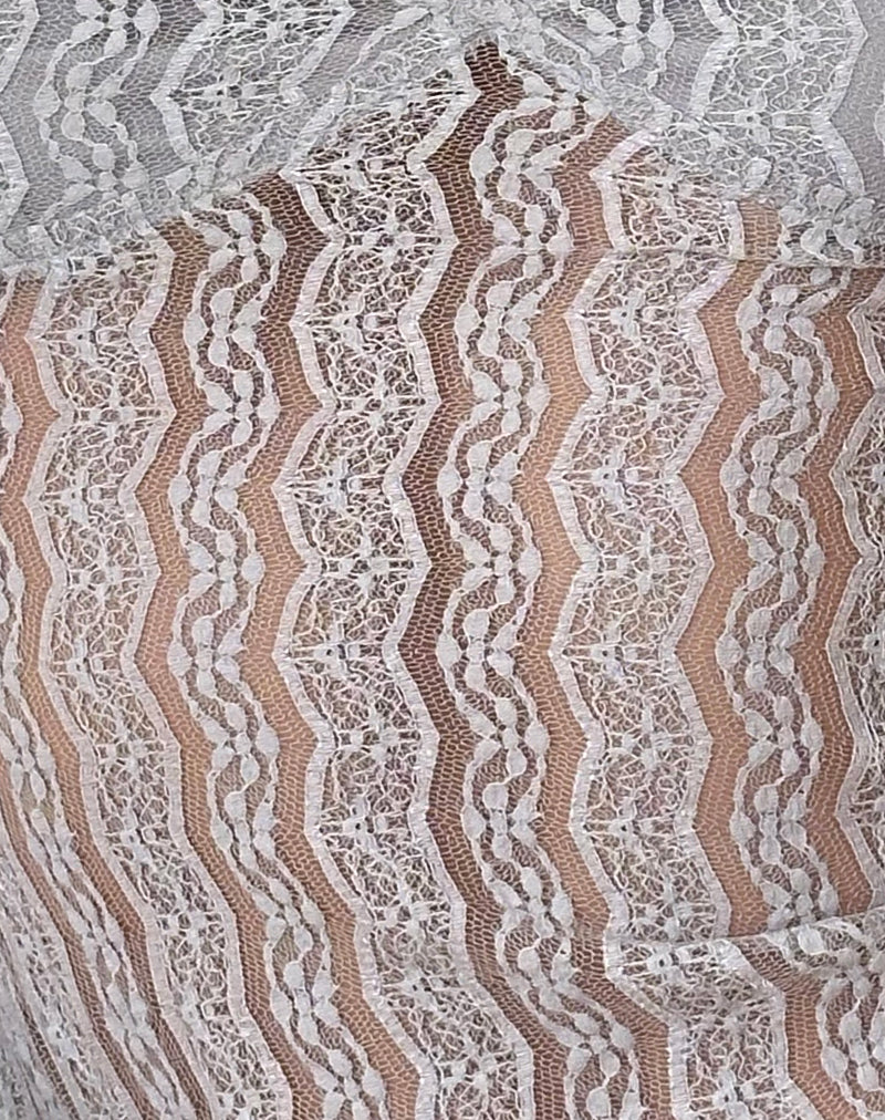 Megara Riemchen-Top aus silbergrauem Spitzen-Mesh - Image 5