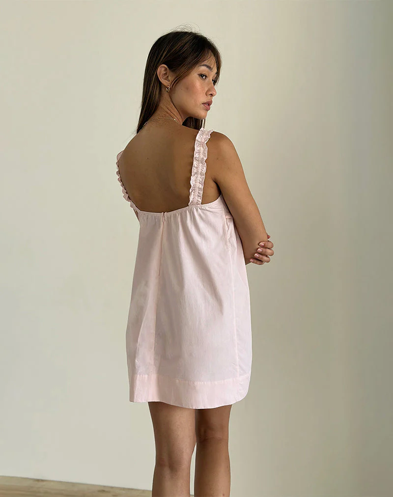 Melda Tee-Minikleid aus Popeline Hellrosa - Image 5