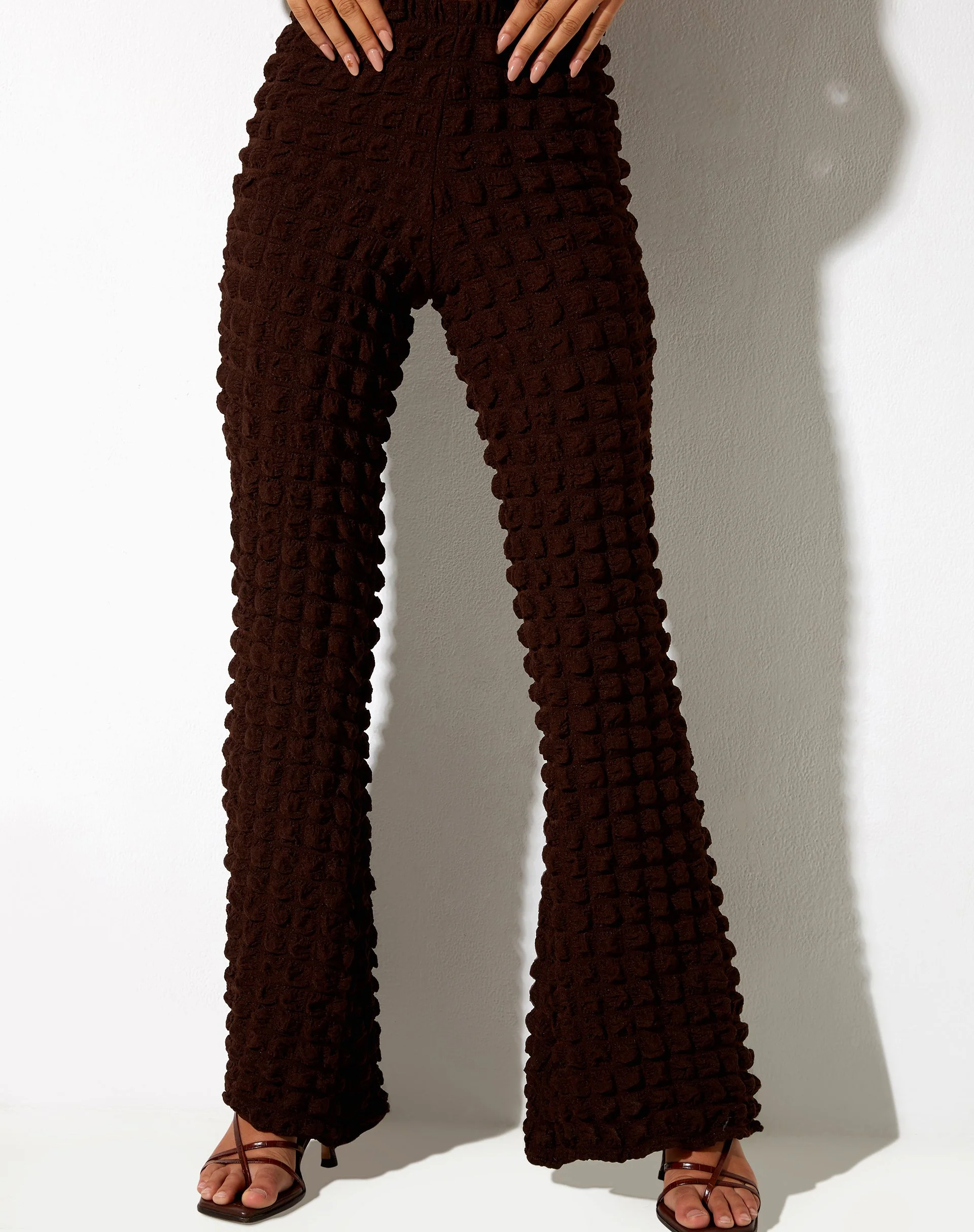 Meldi-Hose aus Bubble Jersey Braun - Image 3