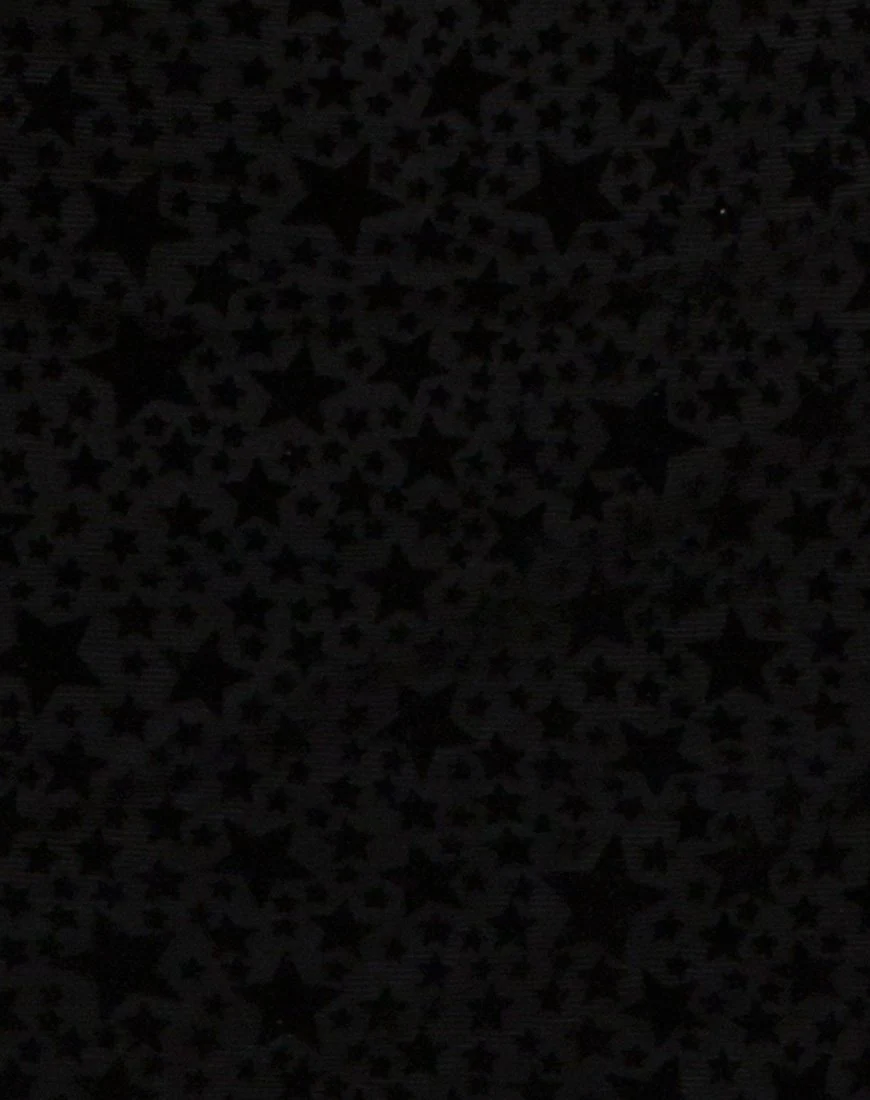 Meli tief ausgeschnittenes Kleid aus Flockstar-Spitze Schwarz - Image 5