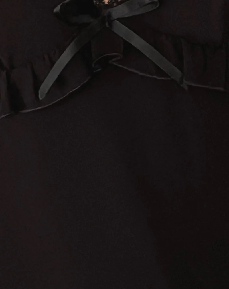 Melinda Rüschen-Cami-Top in Schwarz - Image 6