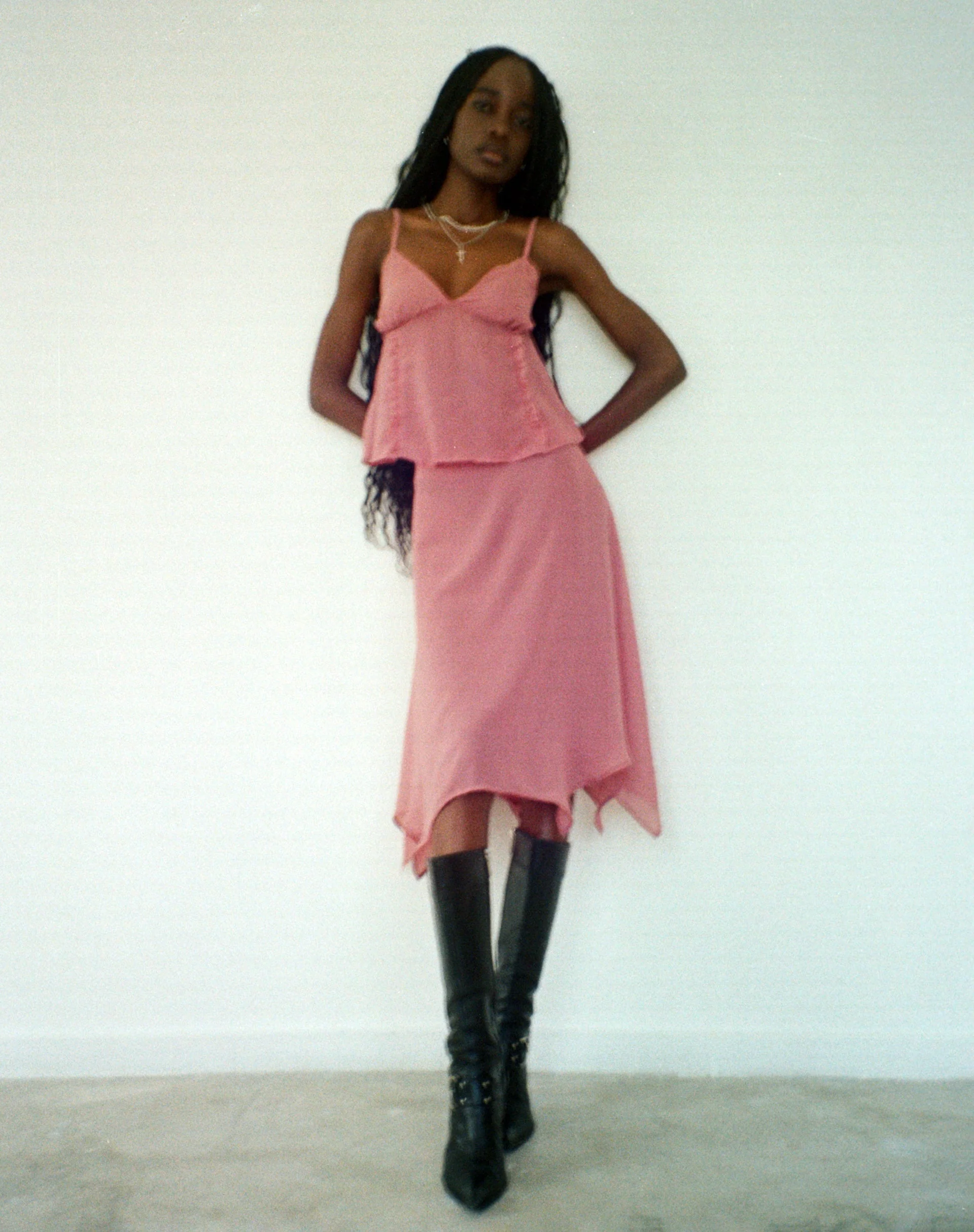 Melly Chiffon Cami Top in Dessert Sand - Image 3