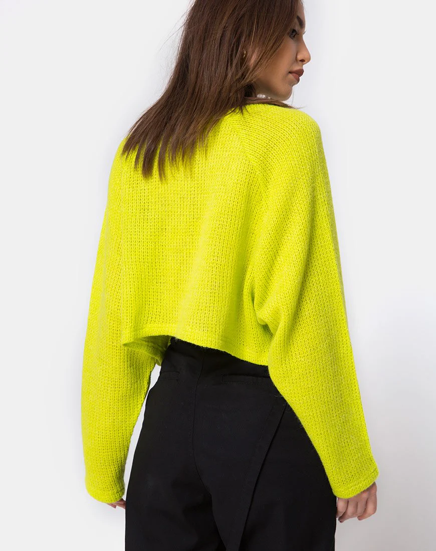 Melvie Cropped Pullover in Limette - Image 2