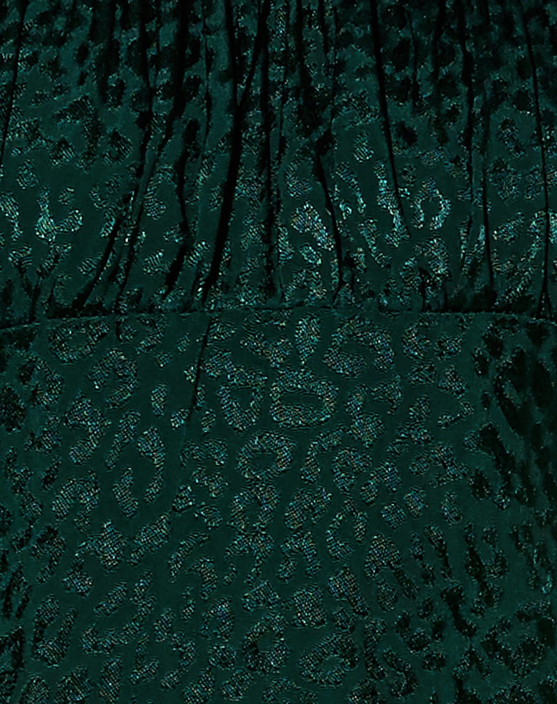 Menta Minikleid aus Satin Gepard Waldgrün - Image 5