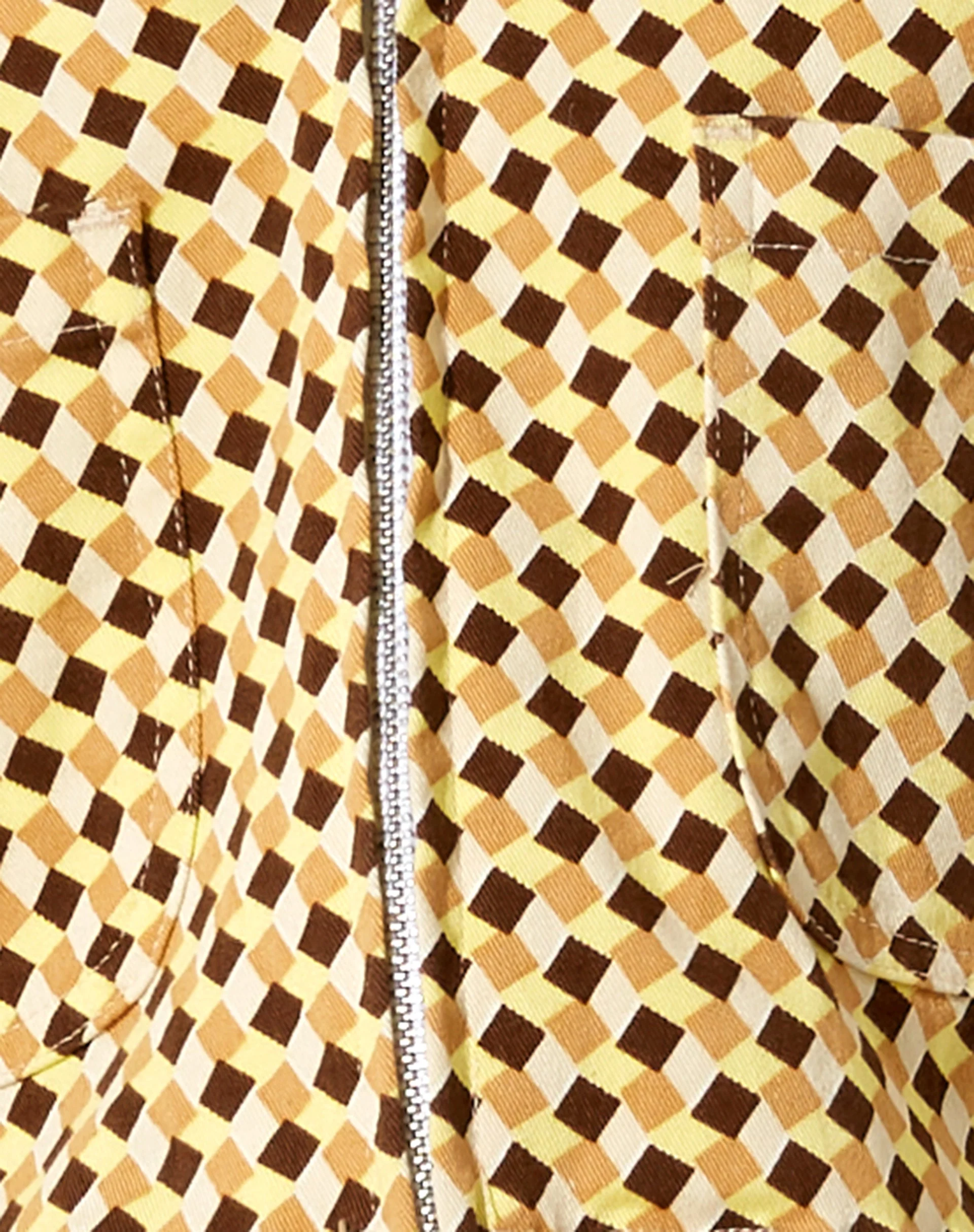 Mesha Jacke in gewelltem Karo-Gelb - Image 6