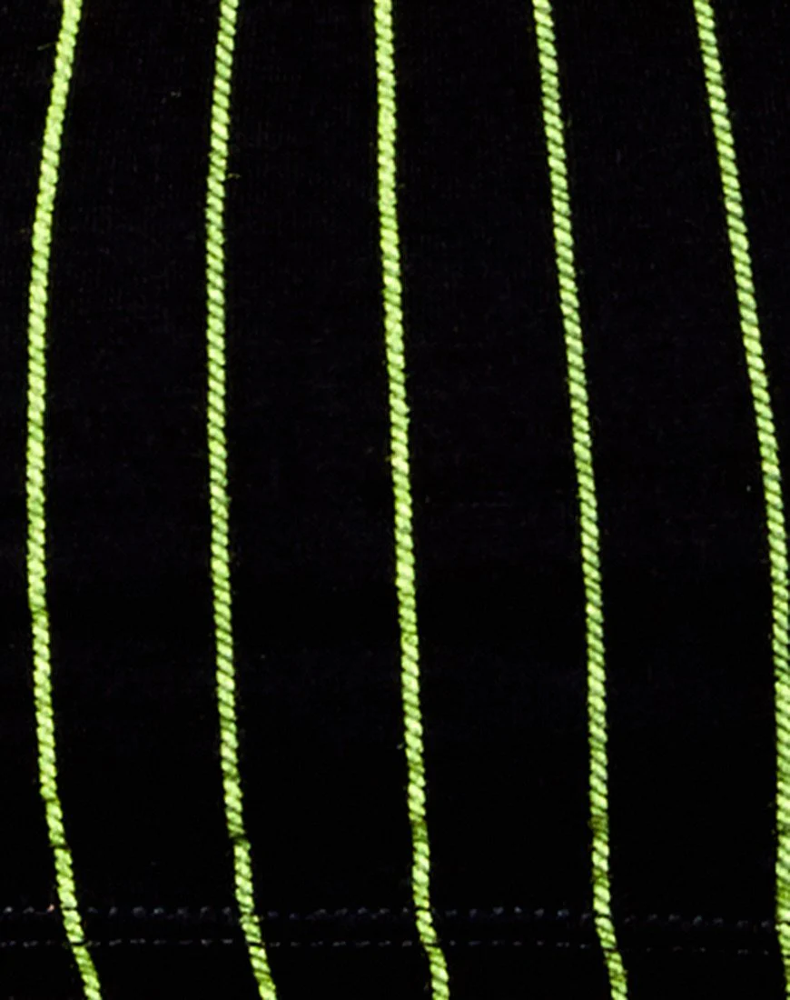Micro-Crop-Top in Neon-Nadelstreifen - Image 5