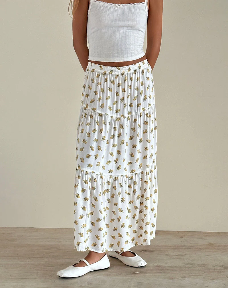 Midaxirock aus Funshine Floral Off White - Image 2