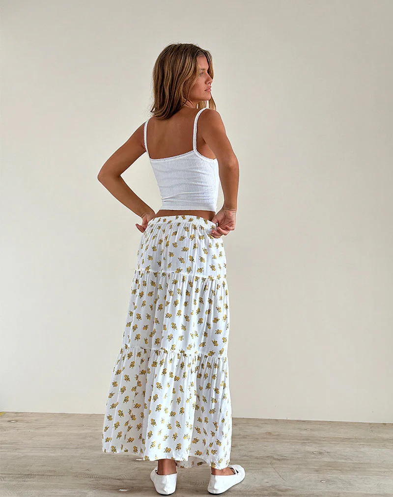 Midaxirock aus Funshine Floral Off White - Image 5