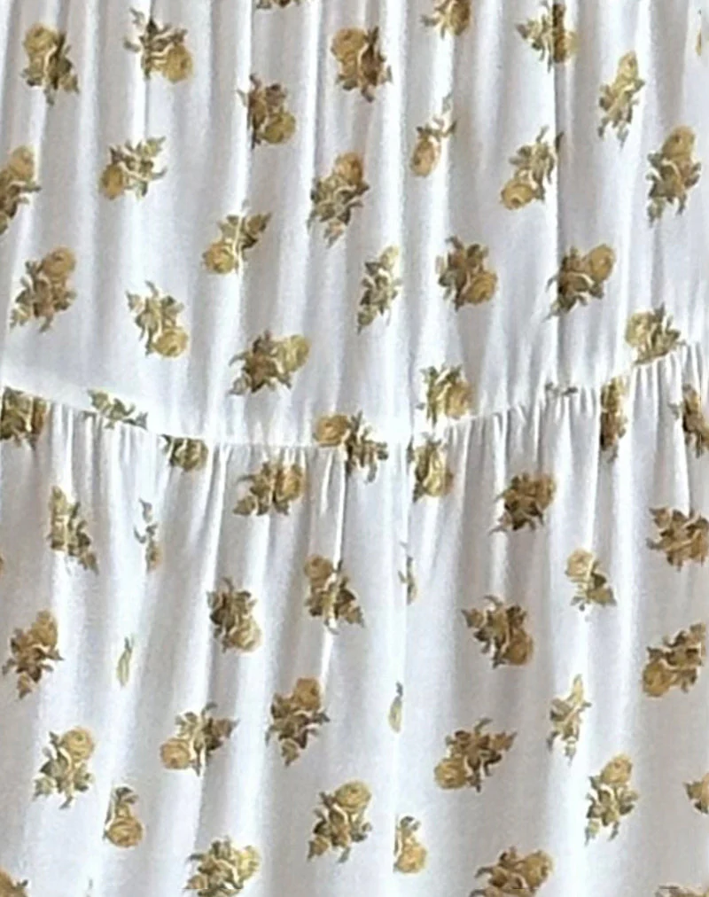 Midaxirock aus Funshine Floral Off White - Image 6
