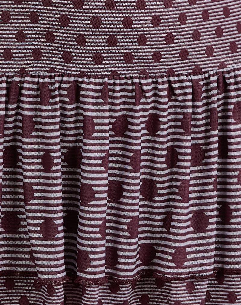 Midea Bandeau-Kleid in Polka-Pflaume gestreift - Image 6
