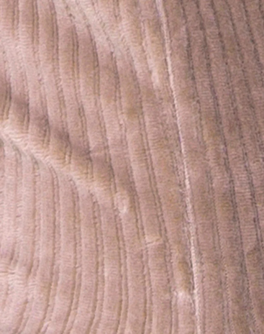Midirock Cheri Split aus Rippe Taupe - Image 5