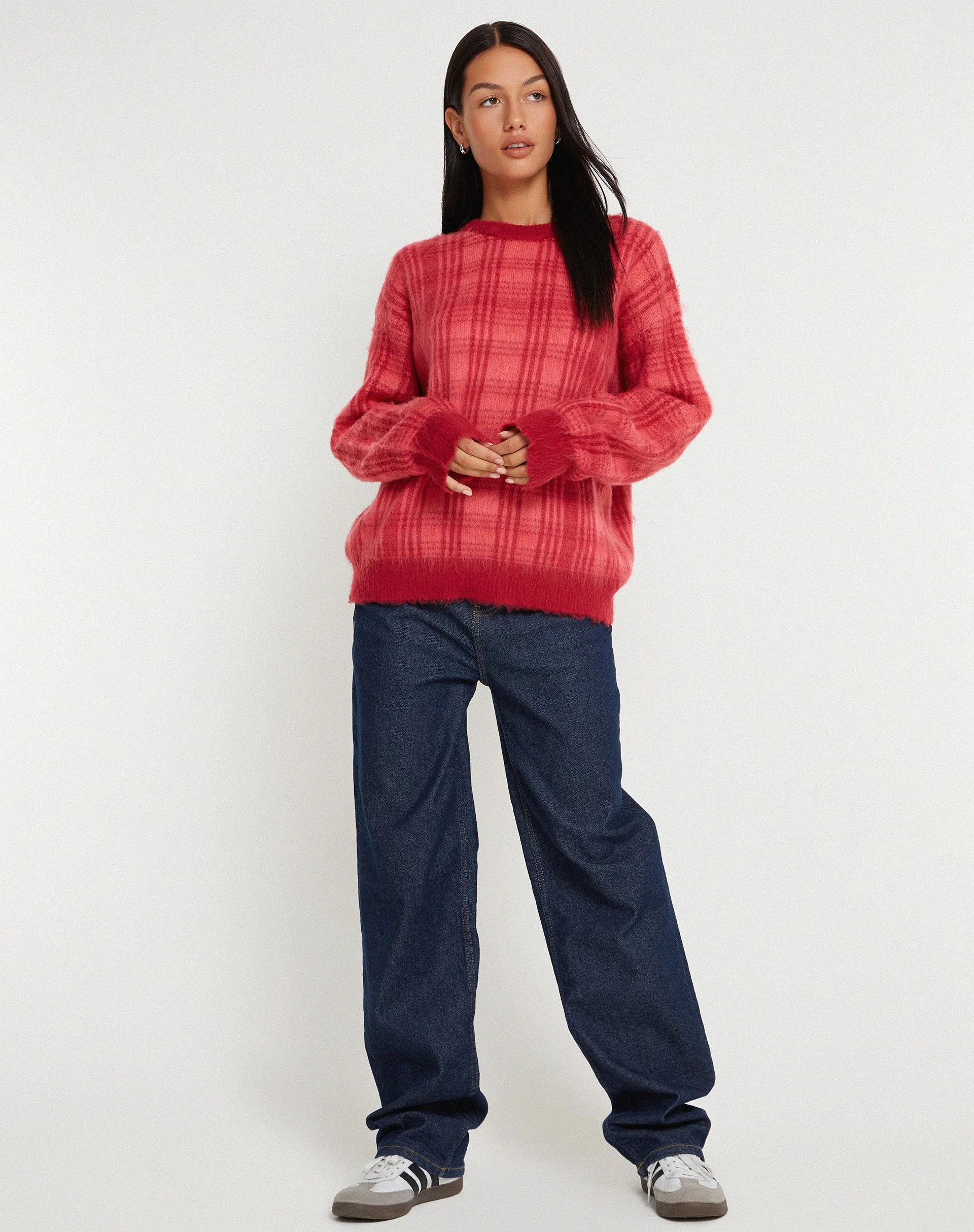 Mihail-Strickpullover in Rot und Rosa - Image 3