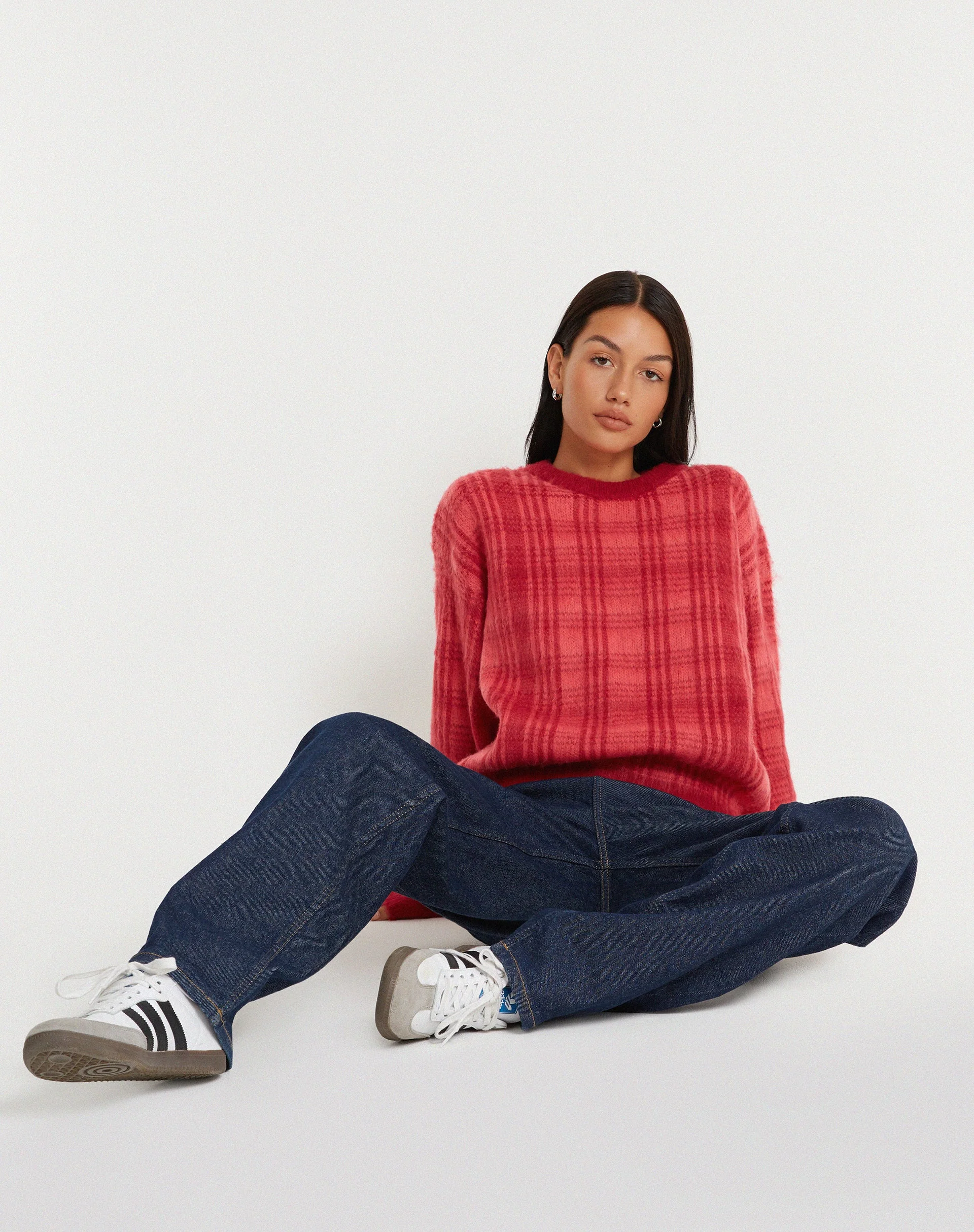 Mihail-Strickpullover in Rot und Rosa - Image 4