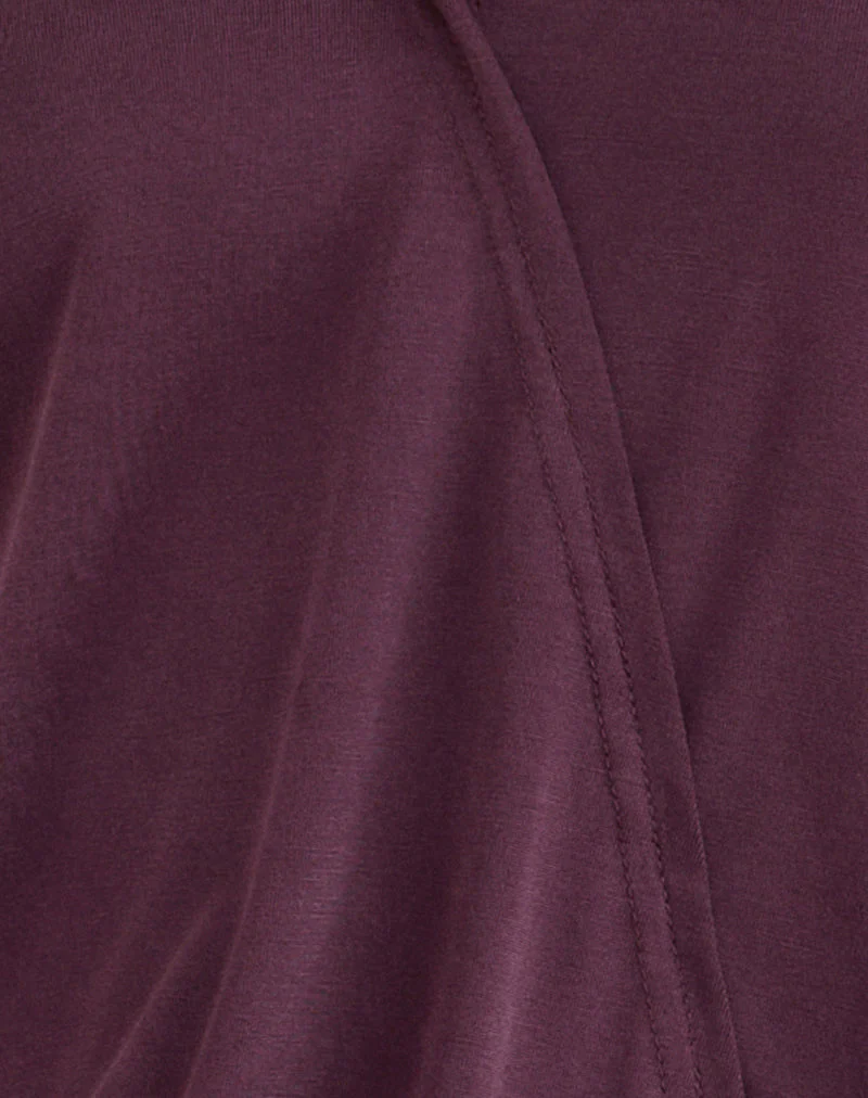Mihiro Tief ausgeschnittenes Minikleid aus Cupro Deep Purple - Image 6