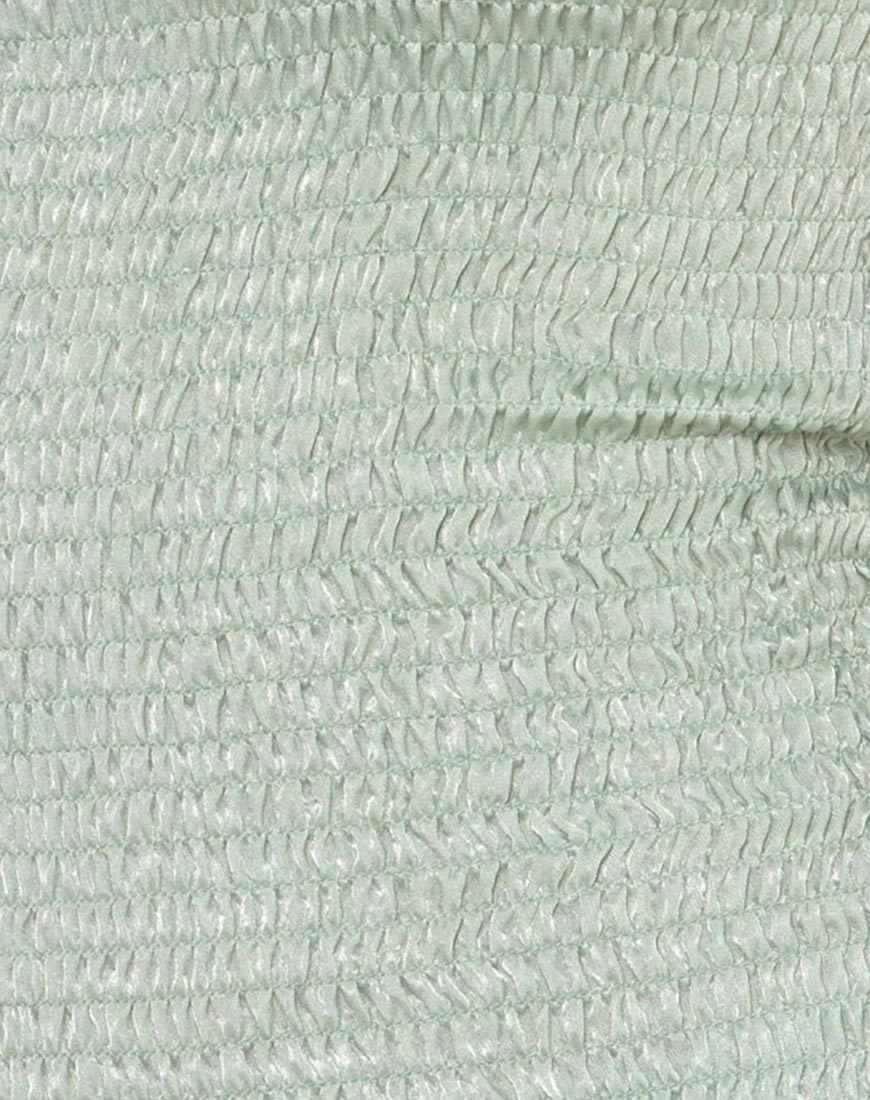 Milina Minikleid aus gehämmertem Satin Seafoam - Image 5