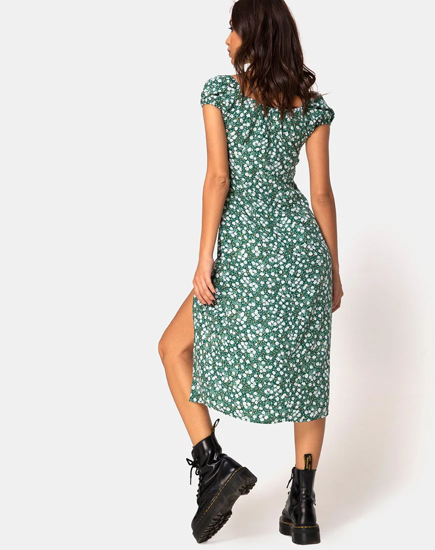 Milla Kleid in Floral Field Green - Image 2