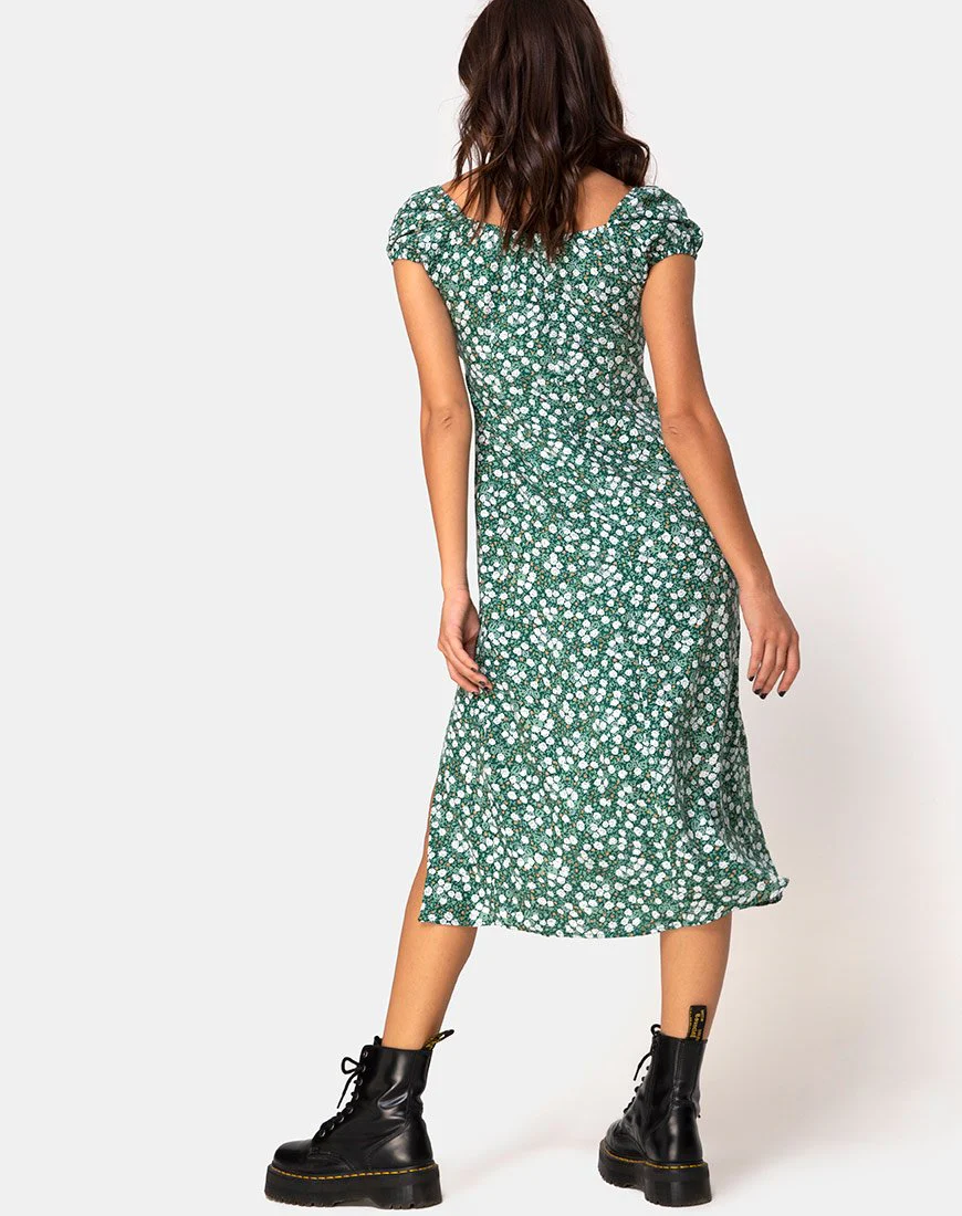 Milla Kleid in Floral Field Green - Image 4