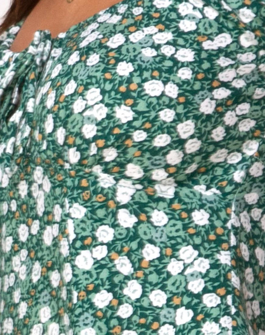 Milla Kleid in Floral Field Green - Image 5