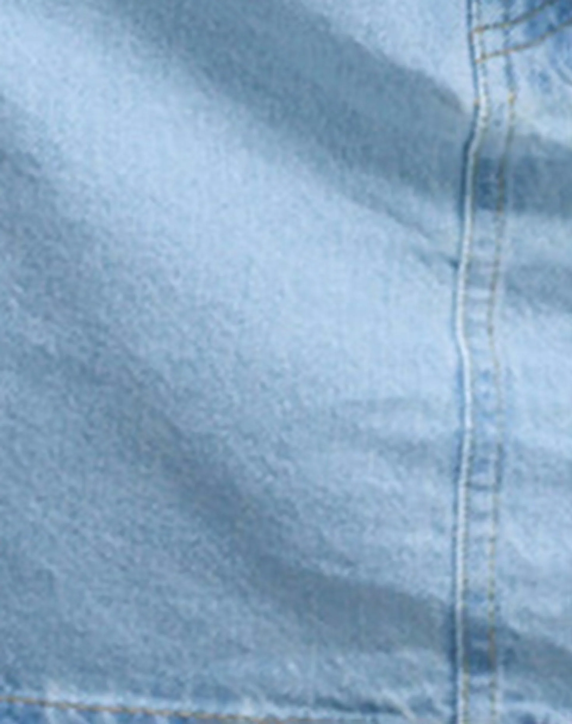 Mini-Rock in A-Linie aus Denim Blue Bleach - Image 7