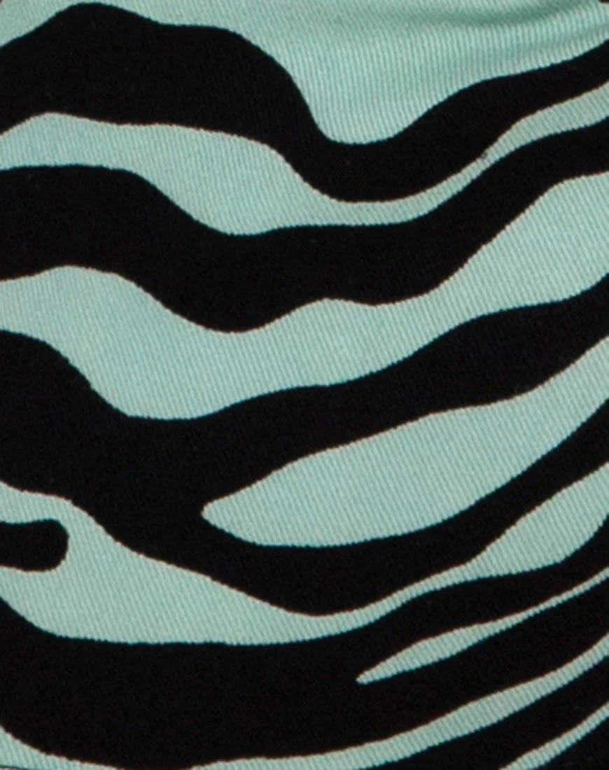 Mini Broomy Rock in Wavey Zebra Mint - Image 5