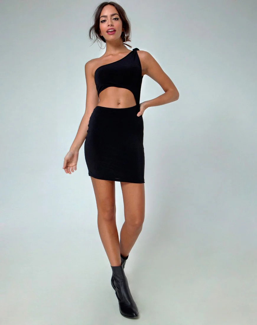 Mireya Cutout-Kleid in Schwarz - Image 3